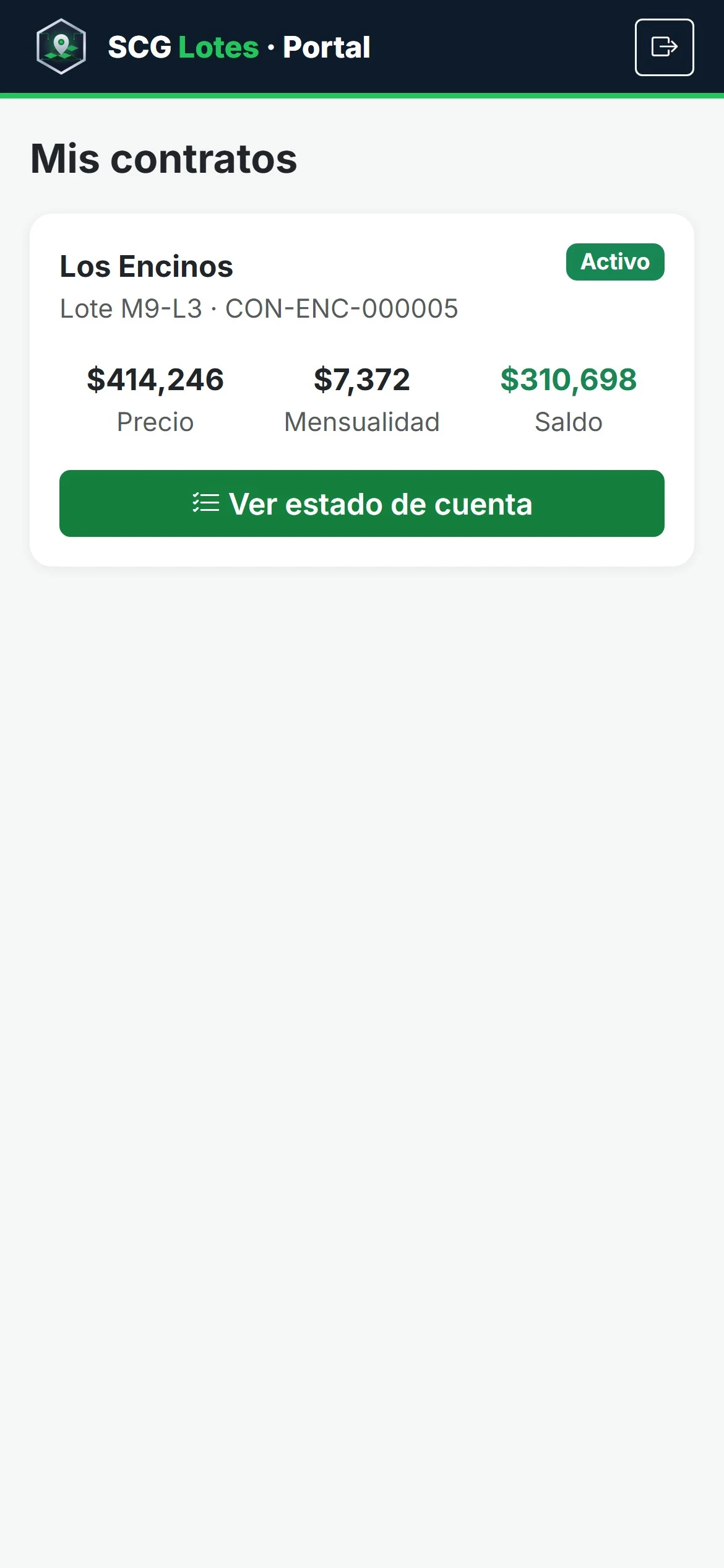 Portal del cliente en el celular