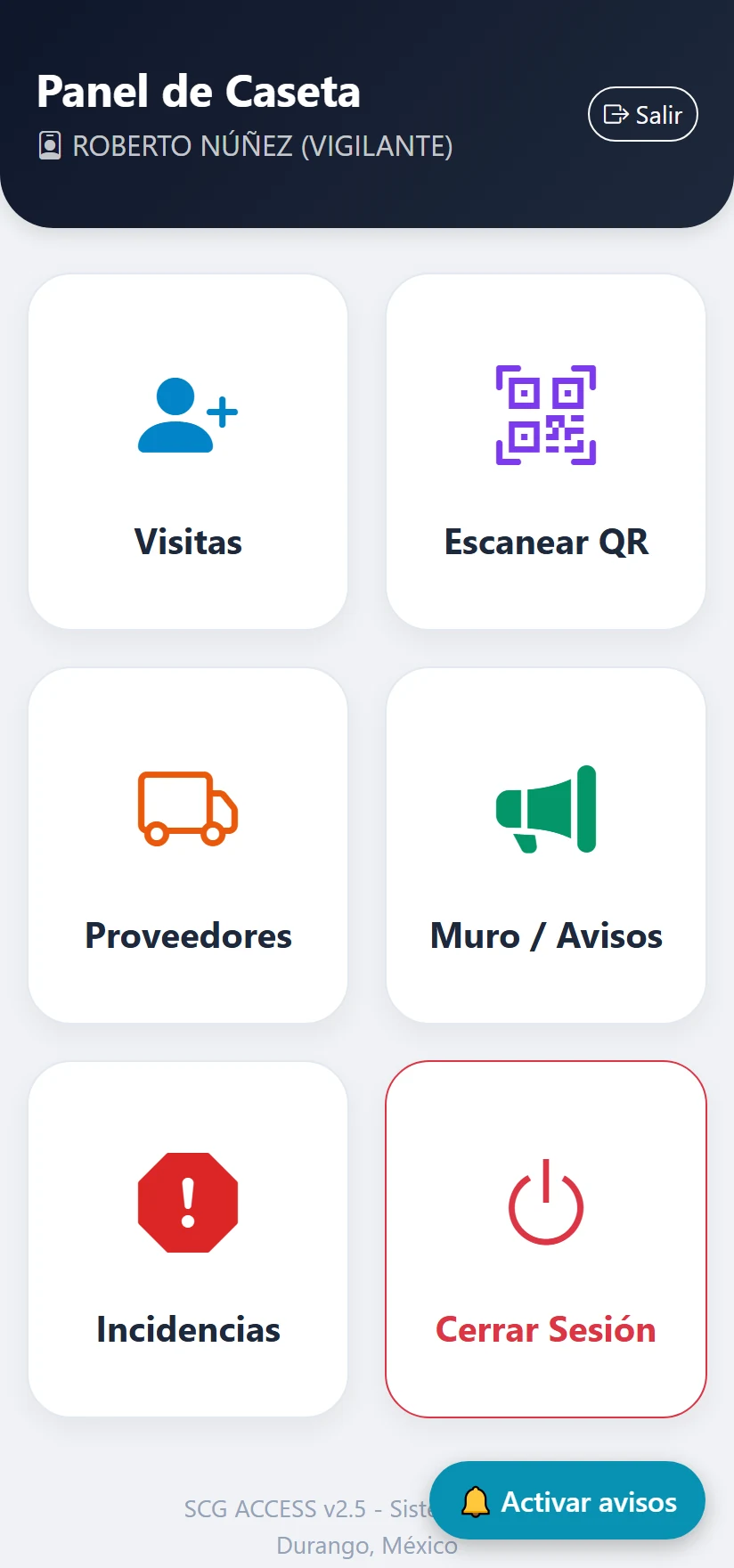 App de la caseta / vigilancia